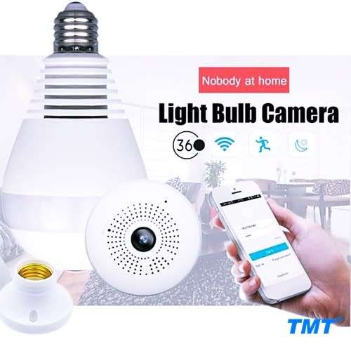 360° Panoramic Light Bulb WiFi Camera | E27 Screw | Discreet Surveillance